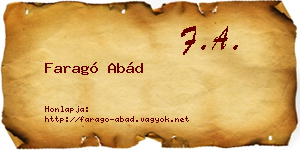 Faragó Abád névjegykártya